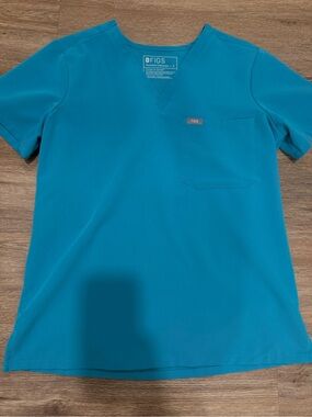 Figs Teal Catarina Top
